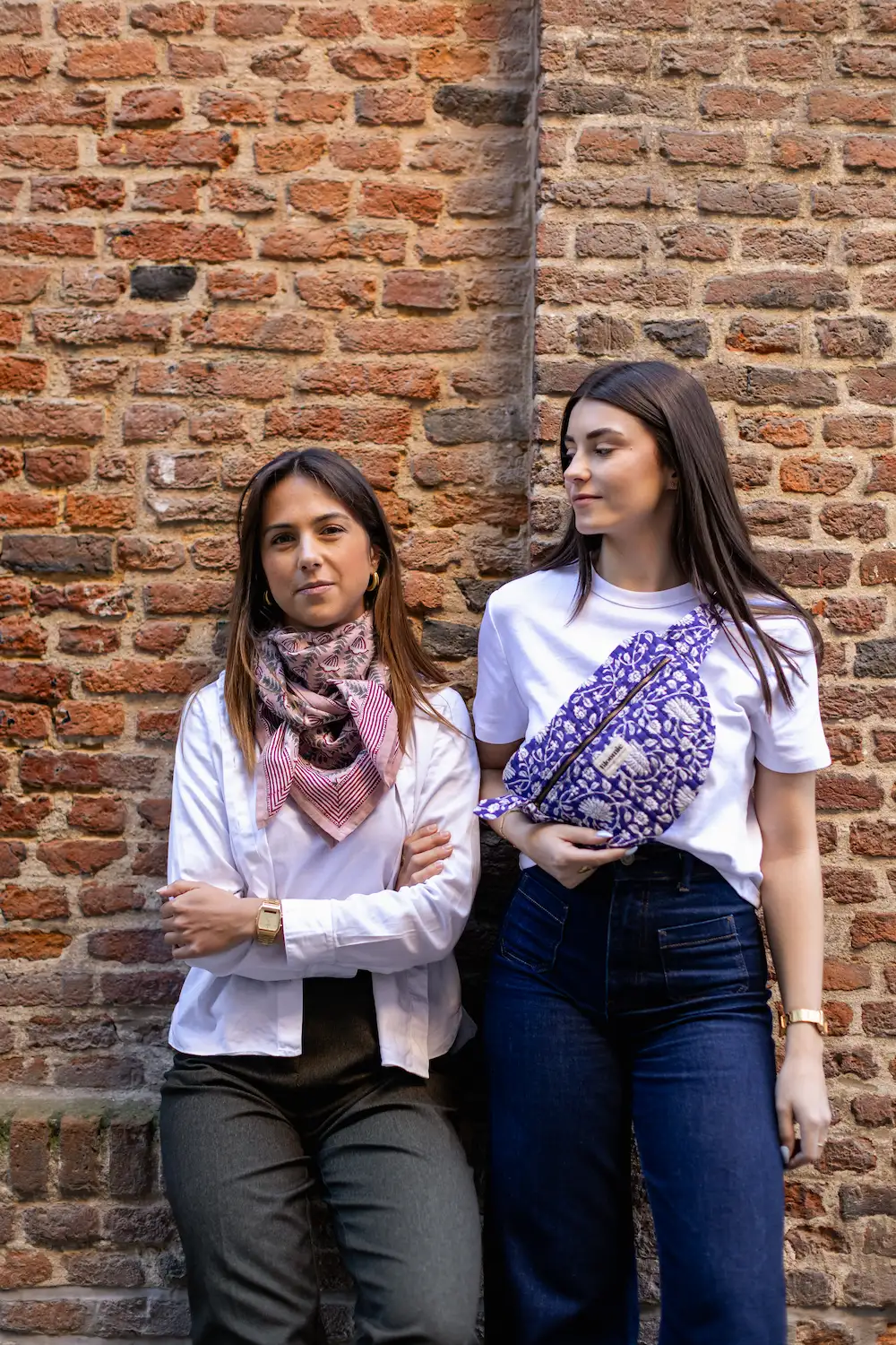 FOULARD SIMONE ROSE EN COTON 100X100 CM - BLOCK PRINT ARTISANAL INDIEN – Image 5